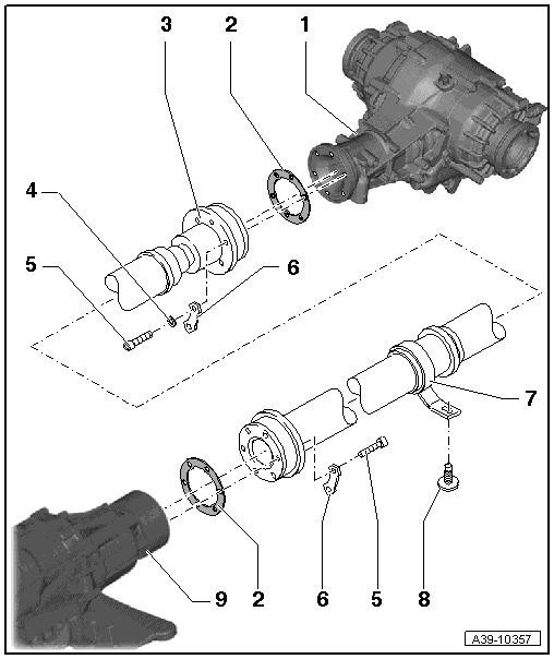 Overview - Driveshaft Bolted on Transmission Side, Audi A4 and A5