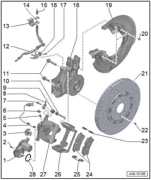 Overview - Rear Brakes, Ceramic Brakes