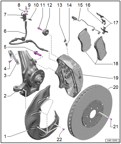 Overview - Front Brakes, Ceramic, 1LN/1LW