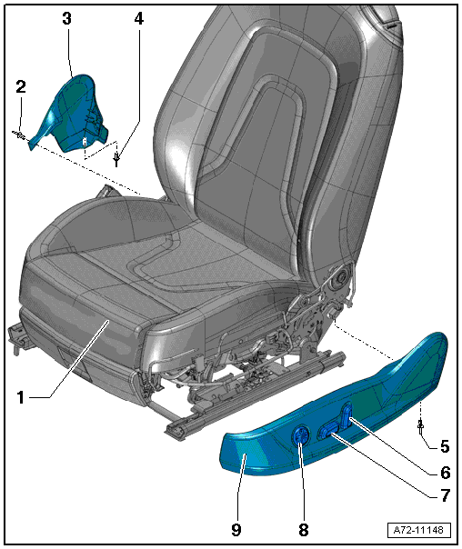 Sill Panel/Tunnel Seat Side Trim, Front Seat (Power)