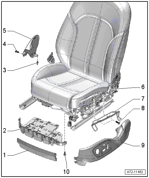 Front Seat Trim, Sill Panel/Tunnel Seat Side Trim, Multi-contour Seat