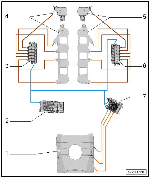 Connection Diagram - Rear Seat Pneumatic System