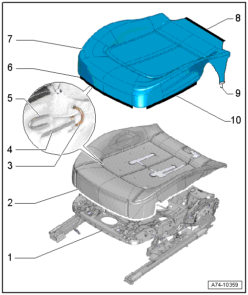 Overview - Seat Pan Cover and Cushion, Standard Seat