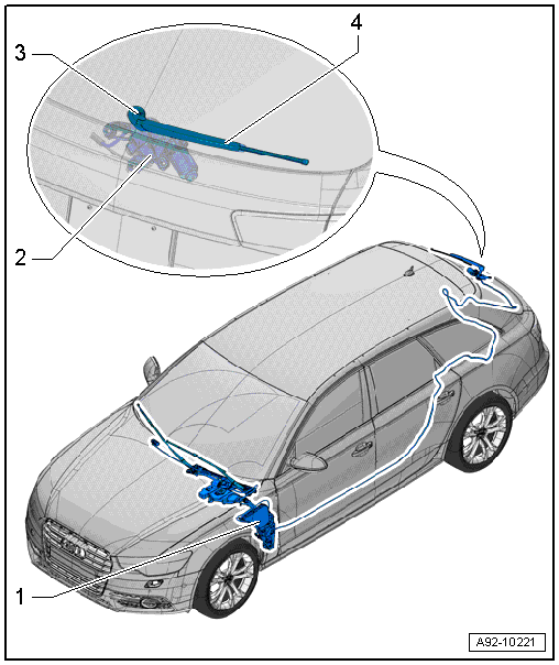 Component Location Overview - Rear Window Wiper System